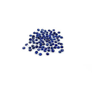 Saphir bleu naturel de Bangkok, pierres rondes calibrées de 3 mm et 4 mm, taille ovale facettée, pierres précieuses en vrac, matériau de pierres précieuses, opale et aigue-marine - Product Image 2