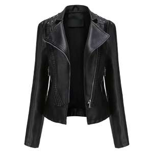 Chaqueta de cuero genuino para mujer de diseño moderno Premium de alta calidad Chaqueta de cuero de mujer de ajuste completo de moda - Product Image 6
