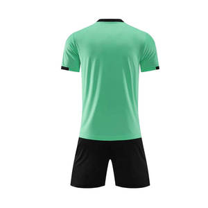 Conjunto de uniforme de fútbol de poliéster para hombres de alta calidad, camisetas ligeras de Color liso, nombre del equipo, Impresión de logotipo, servicio OEM automatizado - Product Image 2