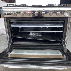 Four à gaz GPL de qualité supérieure, cuisinière à gaz autonome, 4 brûleurs à gaz + 2 électriques, 90 cm, corps en acier inoxydable, efficace 2500 W - Product Image 3