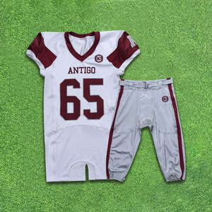 Uniforme de fútbol americano para niños personalizable, transpirable, de talla grande, de manga corta, fabricado en Pakistán, técnica de sublimación - Product Image 4