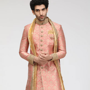 Styles Sherwani populaires pour hommes mariage de luxe Sherwani pour marié Sherwani fait à la main pour mariage traditionnel - Product Image 1