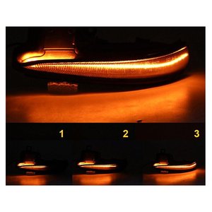 กระจกมองหลัง LED แบบไดนามิกตามลำดับชุดบ่งชี้ MK3โตโยต้า Alphard RAV4 MK5 Lexus LM เลนส์ควันสีส้ม-รถยนต์และ - Product Image 2