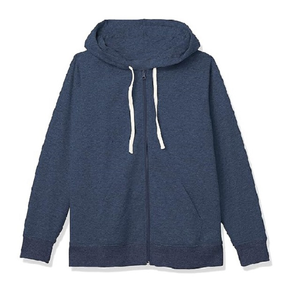 Custom Design Solid <b>Blue</b> Color Casual <b>Hoodies</b> & Sweatshirts Comfortable Stylish <b>for</b> Autumn & Winter with Front Logo - Product Image 3