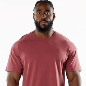 T-Shirt manches courtes col ras du cou en pain d'épices pour homme, 94% coton 6% Spandex - Product Image 5