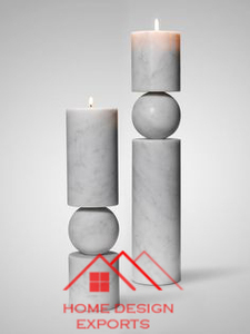 Pilar de mármol blanco para mesa de velas, decoración votiva, soporte de luz en T, mesa y decoración de boda y decoración de mesa - Product Image 5