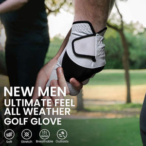 ถุงมือกอล์ฟหนังแกะสำหรับผู้ชาย/ผู้หญิงถุงมือเล่นกอล์ฟแบบน้ำหนักเบาระบายอากาศได้ด้ามจับซ้ายมีแรงกระแทกสูงโลโก้ออกแบบได้ตามต้องการ - Product Image 5