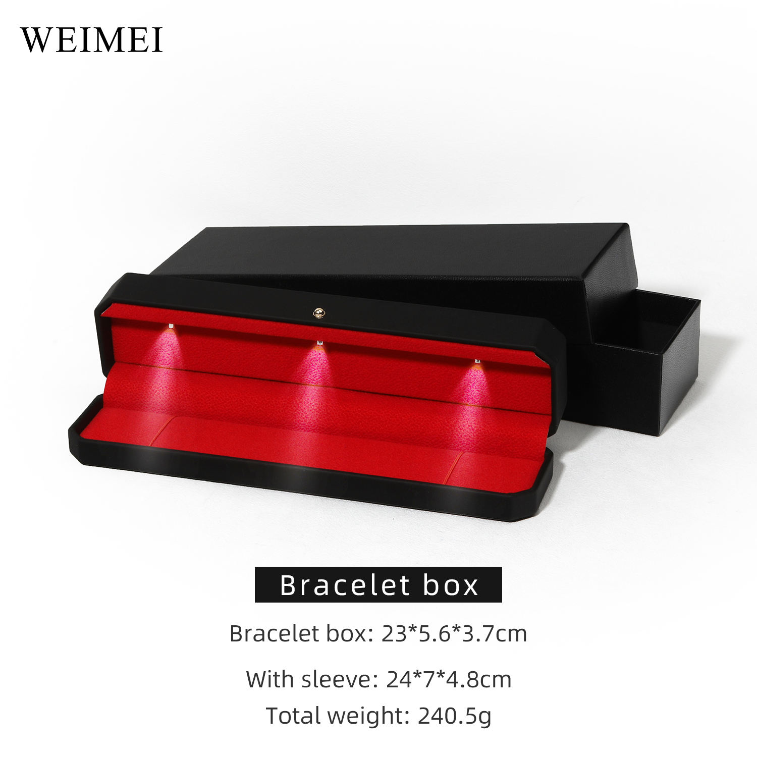 กล่องสร้อยข้อมือสีดำ