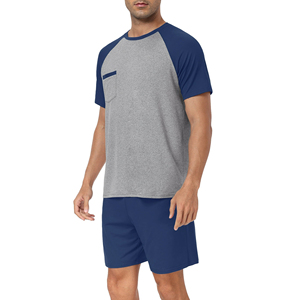 Ensemble de survêtement d'été OEM à séchage rapide pour homme – T-shirt et short en coton respirant personnalisés - Product Image 6