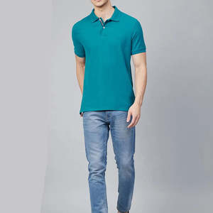 Polo décontracté grande taille pour hommes impression complète personnalisée séchage rapide respirant solide tricoté t-shirts qualité garantie en gros - Product Image 2