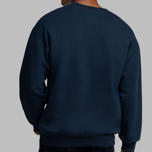 Sudadera con cuello redondo holgada y mezcla de algodón para hombre y mujer - Product Image 4
