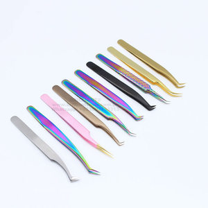 Pinzas de extensión de pestañas de acero inoxidable profesionales de grado superior de salida de fábrica directa, herramientas de pestañas de satén de aislamiento de Punta puntiaguda - Product Image 3