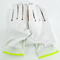 Gants de football américain en cuir synthétique personnalisés, pour receveurs, avec grip en latex confortable, logo personnalisé, taille personnalisée