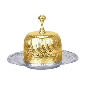 Bol à Khajoor de conception moderne avec couvercle, couleur argent, pour la vaisselle, écologique, bol à dattes - Product Image 4