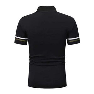 Polo de manga corta liso informal de último estilo personalizado para hombre, Polo de algodón 100% para hombre - Product Image 3