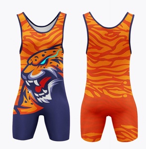 Wholesale Latest Custom Logo Sublimation Sportswear <b>Weightlifting</b> Adult Youth <b>Singlet</b> Suit Wrestling for Men - Product Image 6