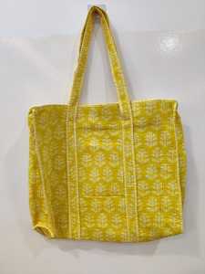 กระเป๋าผ้าฝ้ายพิมพ์ลายแบบอินเดีย น้ำหนักเบา ทำมือ กระเป๋าสะพายไหล่แบบควิลท์  กระเป๋าผ้าฝ้ายพิมพ์ลายบล็อกด้วยมือ สำหรับผู้หญิง - Product Image 2