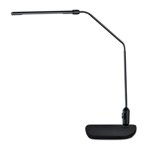 Alera ALELED902B Lámpara de escritorio LED con base/grabadora intercambiables de 5,13 pulgadas. Ancho x 21.75 pulgadas D x 21.75 pulgadas Fuente de Alimentación CA Negra H - Product Image 2