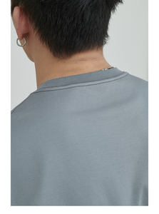 Camiseta de algodón 100% para hombre, estilo con cuello redondo, logotipo estampado, diseño personalizado, característica anticontracción, camisetas de longitud Regular - Product Image 5