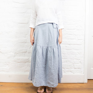 Falda Larga de Algodón con Volantes y Cintura Alta, Diseño Elegante y Personalizado para el Verano 2026, Ropa de Playa para Mujer, OEM - Product Image 1