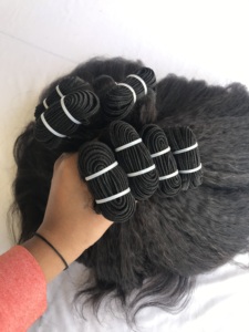 Vente en gros 100% extensions vierges brutes non transformées pour temple indien Remy 22 ''Yaki Straight Bundle Single Drawn 12A kg Indian Vendeur - Product Image 6