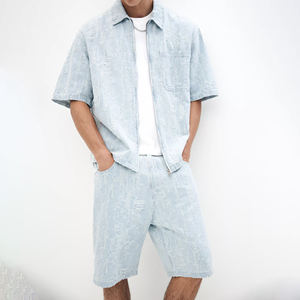 Vente en gros Short en jean d'été Pantalon décontracté pour l'extérieur Streetwear Short en jean slim pour hommes Matériau solide - Product Image 4