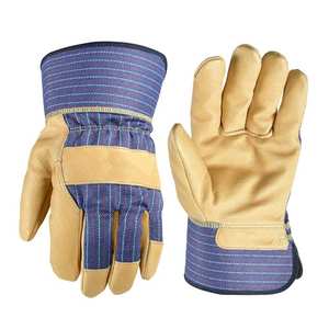 Outdoor Leather Work <b>Gloves</b> Mechanics Leather Work <b>Gloves</b> Heavy-Duty Rancher Leather <b>Gloves</b> - Product Image 1