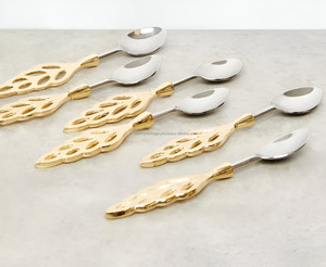 Ensemble de couverts en métal de qualité supérieure avec poignée en feuille Prix pour le café et le thé Occasions de mariage pour les hôtels - Product Image 4