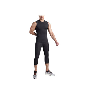 Conjunto de Compresión Personalizado al por Mayor para Hombre, Nuevo Diseño de 2 Piezas, Ropa de Gimnasio con Camiseta y Pantalones de Compresión - Product Image 2