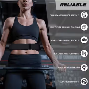 AKEWAL Ceinture de taille en polyester et EVA de qualité professionnelle Ceinture de fitness personnalisée pour l'haltérophilie et la dynamophilie Type flexible - Product Image 5