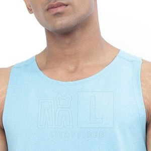Camiseta sin mangas transpirable hecha a medida para hombre, ropa de entrenamiento de punto para gimnasio, ropa de gimnasio para hombre, novedad - Product Image 5