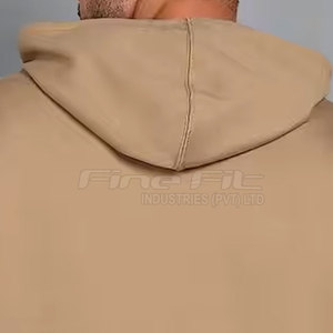 เสื้อฮู้ดผ้าฝ้าย100% สำหรับผู้ชายเสื้อผ้าแนวสตรีทสำหรับฤดูหนาวเสื้อมีฮู้ดคอปกสีทึบดีไซน์ไม่เหมือนใคร - Product Image 4