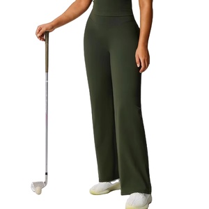 Pantalones de fitness de cintura alta y pierna ancha para mujer – Diseño que realza los glúteos, pantalones de yoga y entrenamiento de pierna recta y ajuste holgado - Product Image 2