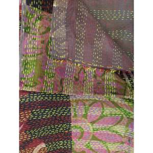 Pañuelo de Seda Vintage con Rayas Ombré, Estilo Retro Elegante con Diversos Patrones a Rayas, 85x210cm, Bordes Deshilachados - Product Image 1