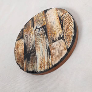 Sous-verre en bambou luxueux, impression émail-résine de qualité supérieure, écologique, personnalisé, carré, contemporain, épaisseur 10 mm, fabriqué en Inde - Product Image 1