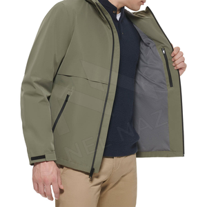 Unisex Sports Wear <b>Canvas</b> Coated Softshell Bomber <b>Jacket</b> Outdoor Cycling Hiking Waterproof Windproof Formal Front Logo - Product Image 5