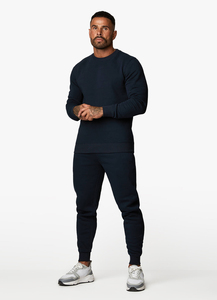 Vente en gros de haute qualité polaire 400gsm coton mélangé ensemble de pantalons de survêtement pour hommes avec impression de logo personnalisé bas actifs - Product Image 2