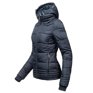 Women's Lightweight <b>Quilted</b> breathable stand colaur Full-Zip Water-Resistant windproof Hooded Puffer <b>Jacket</b> - Product Image 5