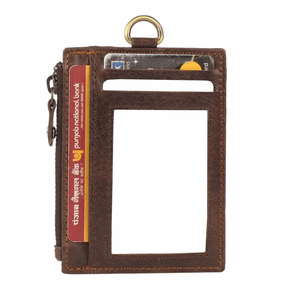 เคสบัตรหนัง PU คลาสสิกคุณภาพสูงมีช่องซิป RFID สำหรับใส่บัตรประจำตัวและบัตรเครดิตกระเป๋าสตางค์หนังแท้ - Product Image 2