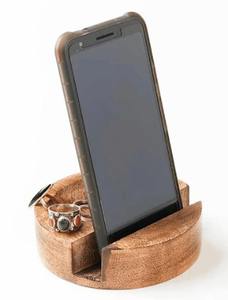 Natural Wooden <b>Phone</b> <b>Holder</b> Eco-Friendly Table Top Smartphone Organizer Mobile <b>Holder</b> With Excellent Quality Handmade - Product Image 2