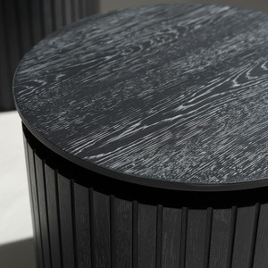 Table basse carrée moderne pour salon vietnamien, ensemble de 2 pièces, design durable et peu encombrant, couleur noire, meubles de maison - Product Image 4