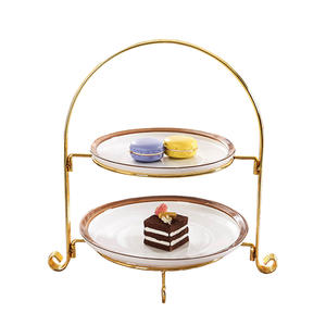 Accessoires de décoration de vaisselle d'hôtel support de serveur de gâteau de fêtes de mariage pour support de gâteau de tasse en bois de conception faite à la main - Product Image 4
