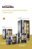 KitchenMax-Horno de vapor combi de autolimpieza, Horno de convección comercial de 6 bandejas universal para restaurante de panadería ocupado