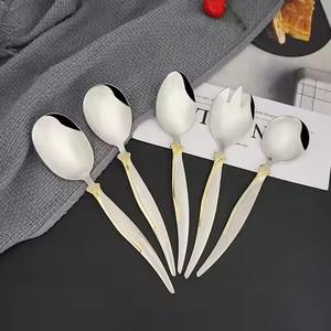 Designer Chain Style Handle Silver Finished Steel Cutlery Sleek <b>Flatware</b> Collection For Weddings Family Dining And Events - Product Image 2