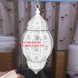 Linterna colgante hecha a mano personalizada con acabado de bronce de alta calidad de Metal galvanizado para bodas y decoración del hogar - Product Image 5