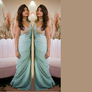 Diseñador indio de Bollywood Saree Export Georgette Sequence Work Saree Exclusive FAncy Última calidad premium Saree Sari Trendy - Product Image 1