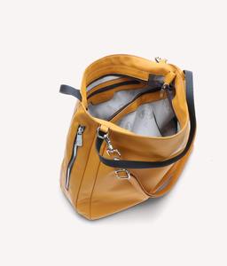 Sac Hobo Vintage Jaune en Cuir Véritable pour Femme, Sac à Bandoulière Souple et Décontracté, Convertible en Sac Bandoulière ou Sacoche, Grand Fourre-tout à Deux Bretelles - Product Image 6