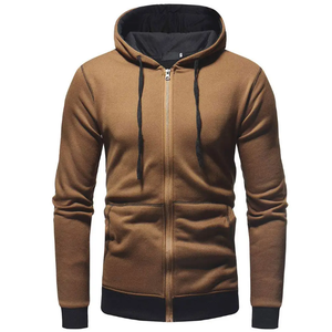 Haute qualité 100% coton polaire fermeture éclair sweats à capuche unisexe basiques Logo personnalisé Streetwear en gros pour hommes sweats à capuche sweats - Product Image 1