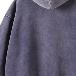 Sweat à capuche délavé à l'acide bases personnalisées sweats à capuche en coton mélangé pour homme Logo Oem fermeture éclair thermique surdimensionné respirant sweat à capuche vierge pour hommes - Product Image 4