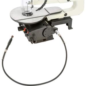 Scie à chantourner électrique 16 pouces avec guide d'angle LED et axe rotatif, qualité professionnelle et DIY, certifiée GS pour la découpe du métal et du bois - Product Image 1
